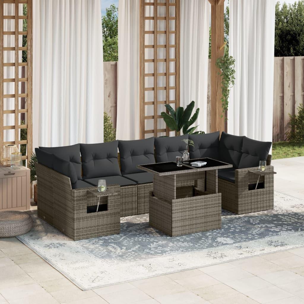 VidaXL set divano da giardino Polirattan  