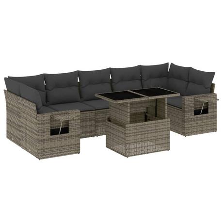 VidaXL set divano da giardino Polirattan  