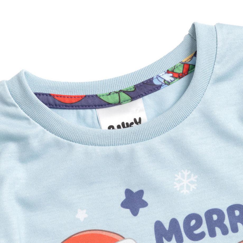 Bluey  Set Pigiama Lungo Natale Manica Lunga 