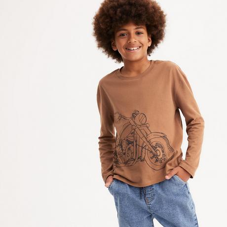 La Redoute Collections  Langarm-Shirt mit Motorradmotiv 