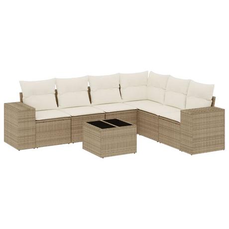 VidaXL set divano da giardino Polirattan  