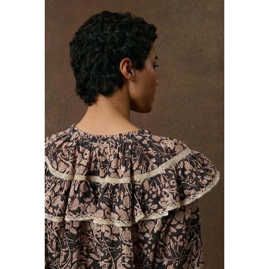 Louise-Misha Blouse imprimé floral à volants  
