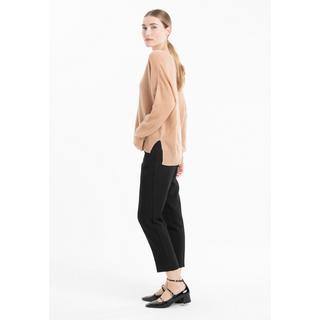 Studio Cashmere8  NAMI 23 V-Ausschnitt Pullover mit farbigem Streifen - 100% Kaschmir 