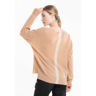 Studio Cashmere8  NAMI 23 Pull col V avec bande couleur - 100% cachemire 