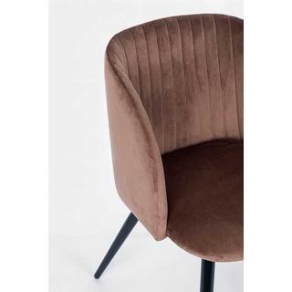 mutoni Chaise Queen en velours couleur rouille  