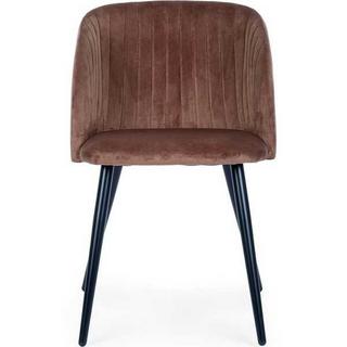 mutoni Chaise Queen en velours couleur rouille  