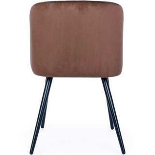 mutoni Chaise Queen en velours couleur rouille  