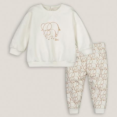 La Redoute Collections  Baby-Set aus Sweatshirt & Jogginghose 