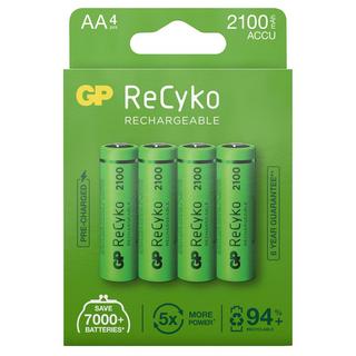 GP Batteries  AA ReCyko GP 2100 mAh NI-MH – 4er-Pack 