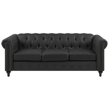 3 Sitzer Sofa aus Kunstleder Industriell CHESTERFIELD