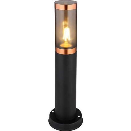 mutoni Aussenleuchte Boston Edelstahl  1xE27 rauch 13x13x45  