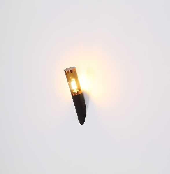 mutoni Aussenleuchte Boston Edelstahl  1xE27 rauch 13x13x45  