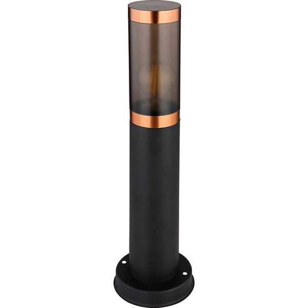 mutoni Aussenleuchte Boston Edelstahl  1xE27 rauch 13x13x45  