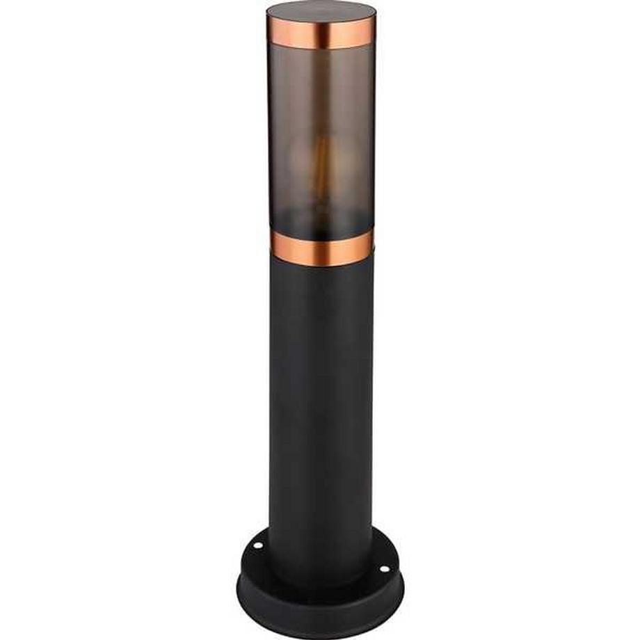 mutoni Aussenleuchte Boston Edelstahl  1xE27 rauch 13x13x45  