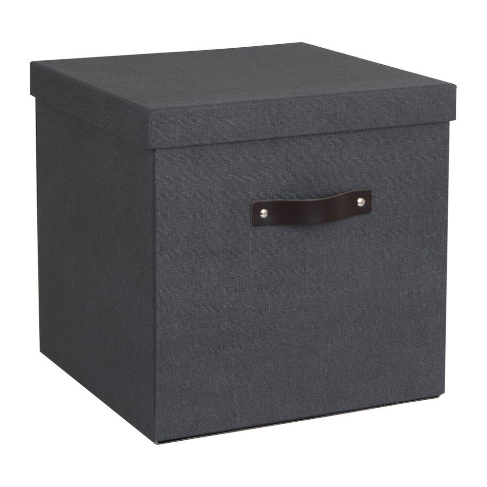 Bigso Box of Sweden LOGAN Aufbewahrungsbox   Schwarz Canvas  