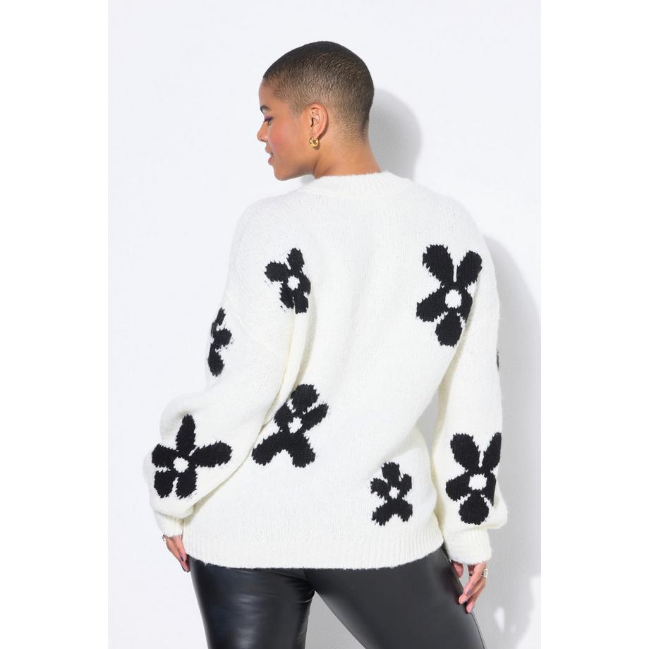 Studio Untold Pull Oversize Maille Fantaisie Fleurs  