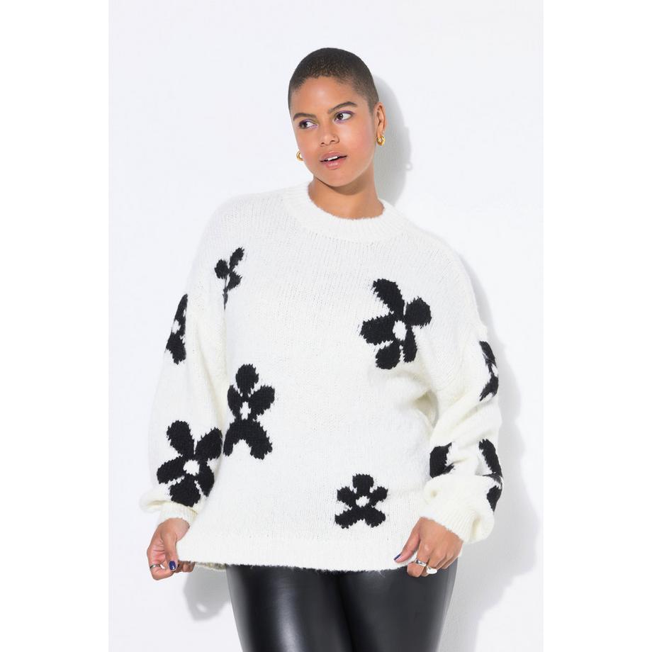 Studio Untold Pull Oversize Maille Fantaisie Fleurs  