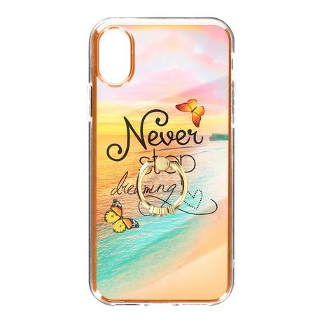 Avizar  Coque Anneau iPhone X et XS Motif Plage 