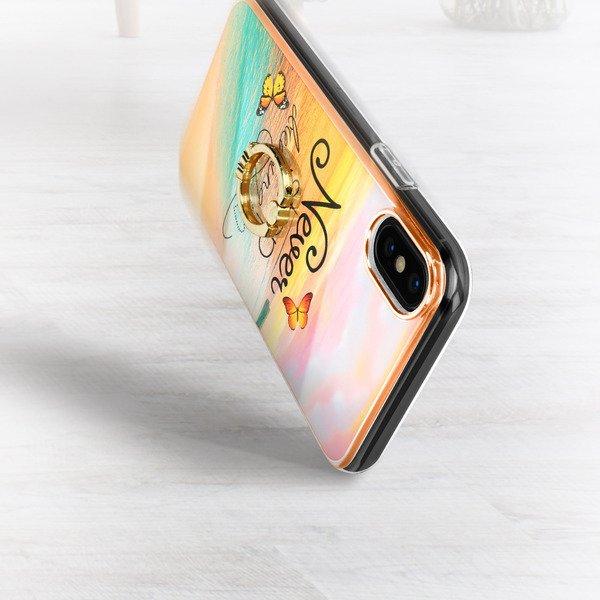 Avizar  Coque Anneau iPhone X et XS Motif Plage 