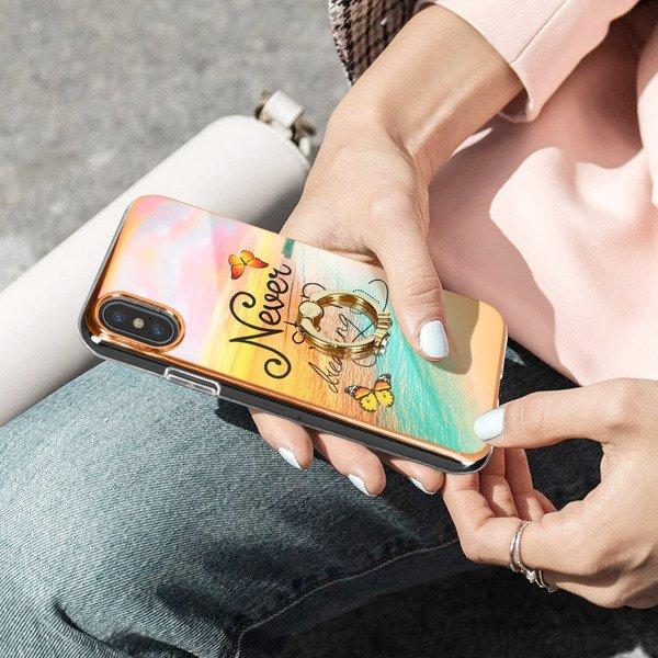 Avizar  Coque Anneau iPhone X et XS Motif Plage 