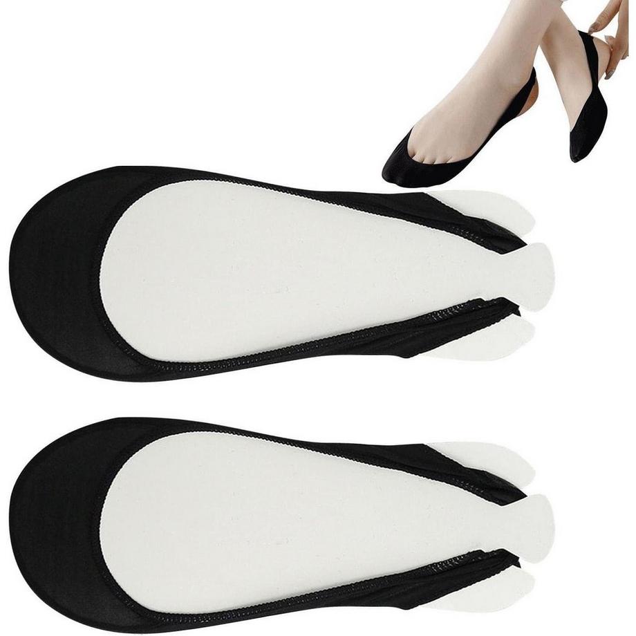 Northio Unsichtbare Socken für Halbschuhe Schwarz 3 Paar  