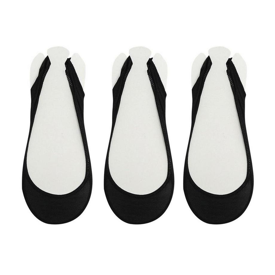 Northio Unsichtbare Socken für Halbschuhe Schwarz 3 Paar  