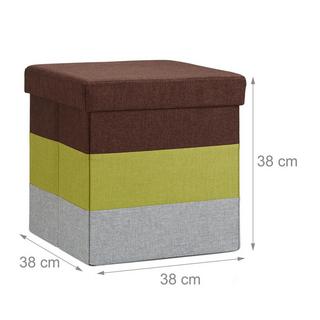 B2X Gepolsterter Hocker mit bunten Streifen  