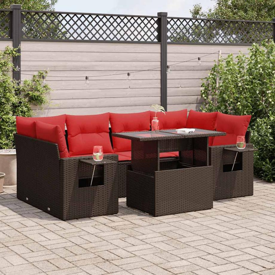 VidaXL Ensemble de canapés de jardin rotin synthétique  