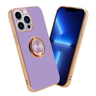 Cadorabo  Housse compatible avec Apple iPhone 13 PRO avec anneau - Coque de protection en silicone TPU flexible, avec protection pour appareil photo et support voiture magnétique 