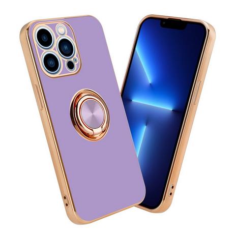 Cadorabo  Housse compatible avec Apple iPhone 13 PRO avec anneau - Coque de protection en silicone TPU flexible, avec protection pour appareil photo et support voiture magnétique 