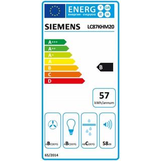 Siemens LC87KHM20 Abzugshaube 80cm Weiss mit Glasschirm  