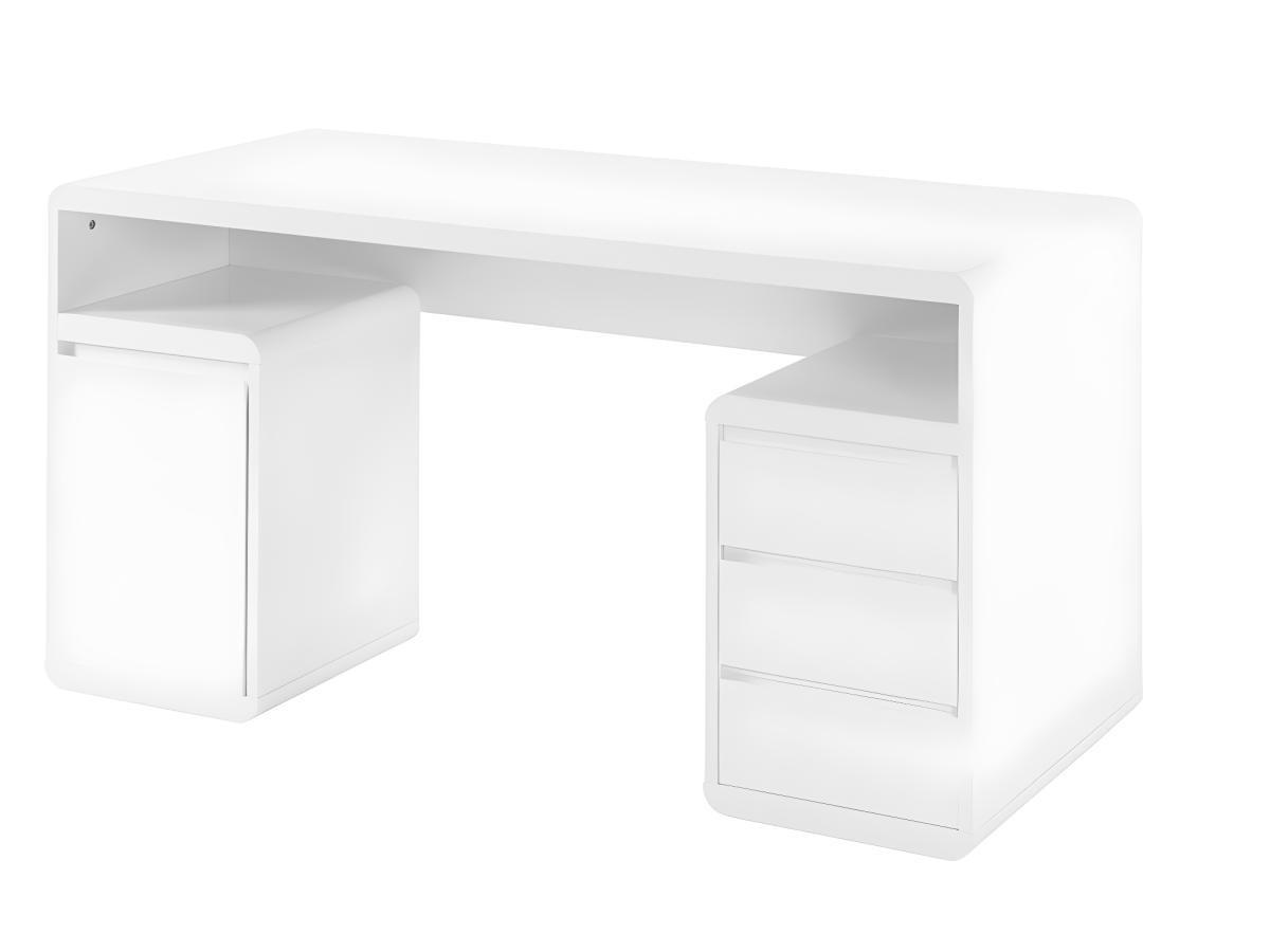 Vente-unique Bureau avec rangements SERGUEI MDF laqué  