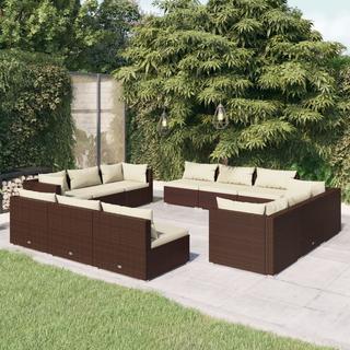 VidaXL set salotto da giardino Polirattan  