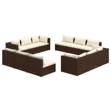 Garten-lounge-set poly-rattan