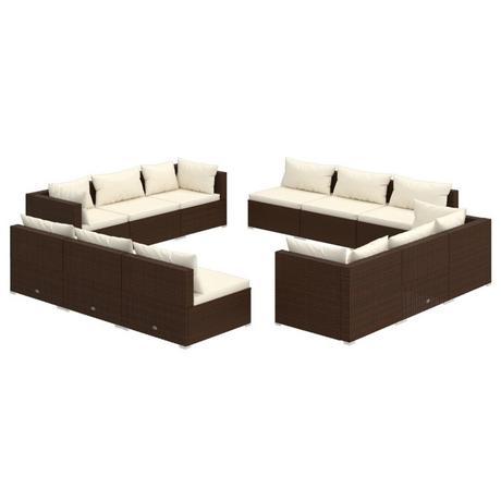 VidaXL set salotto da giardino Polirattan  