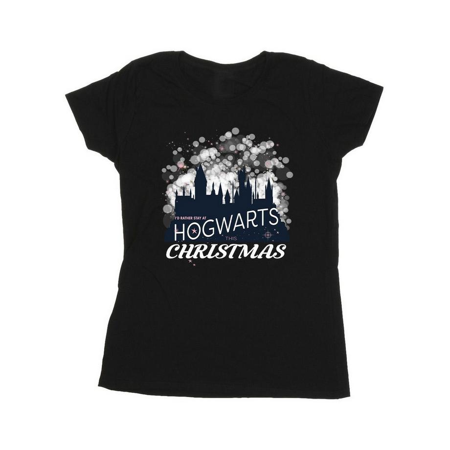 Harry Potter Hogwarts Christmas Stampa T-Shirt  