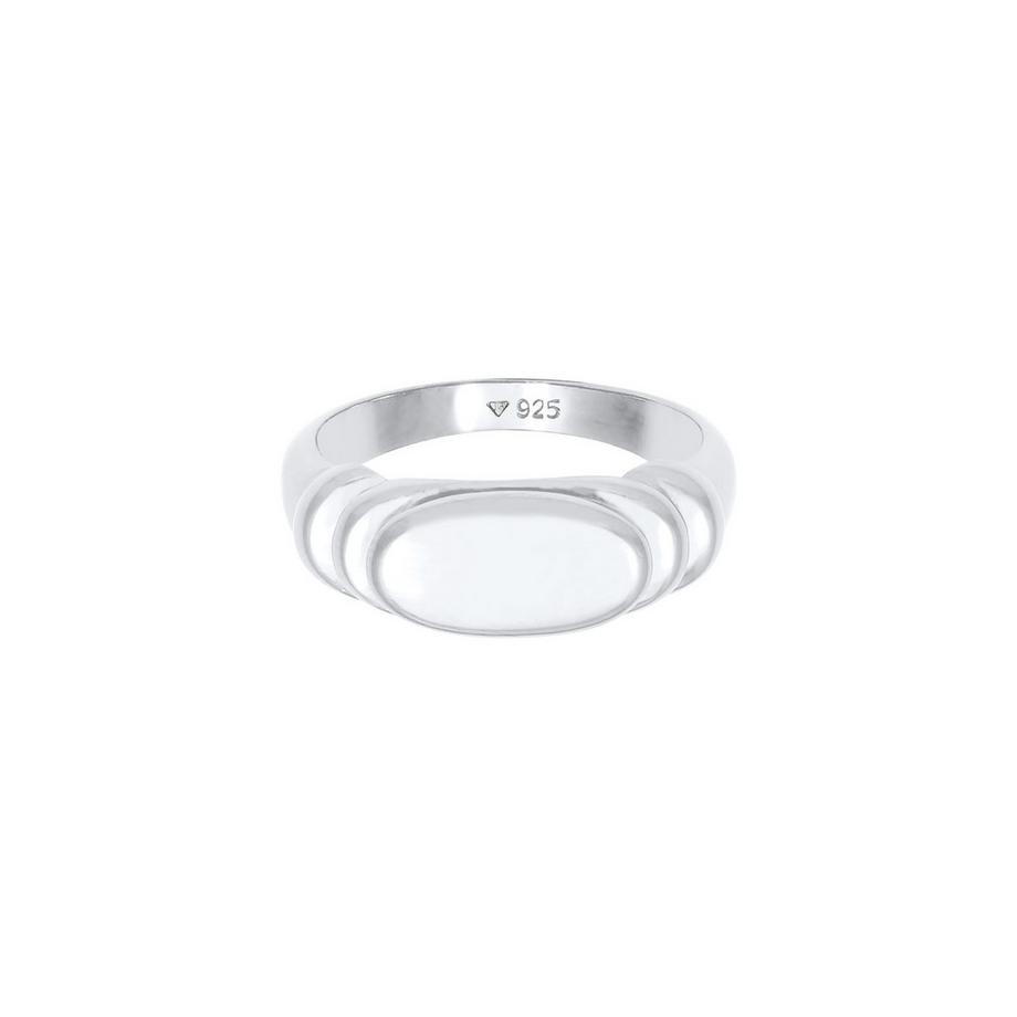 Elli  Bague Bague Sceau Femme Polie Ovale Dégradée 