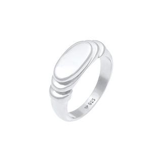 Elli  Ring Siegelring Poliert Oval Abgestuft 
