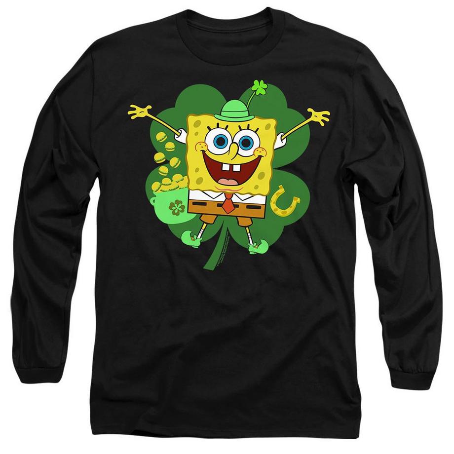 Spongey Maglietta Giorno Di San Patrizio Quadrifoglio