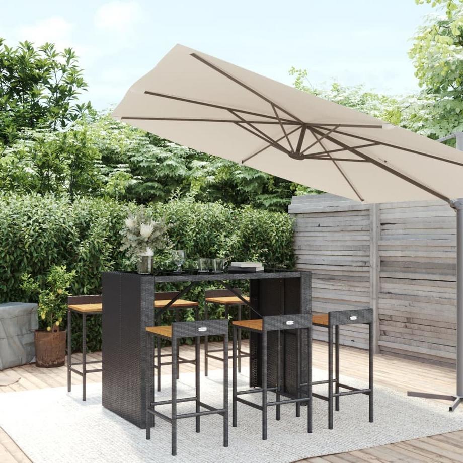 VidaXL set bar da giardino Polirattan  
