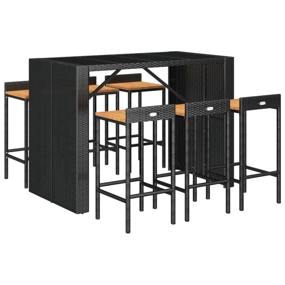 VidaXL set bar da giardino Polirattan  