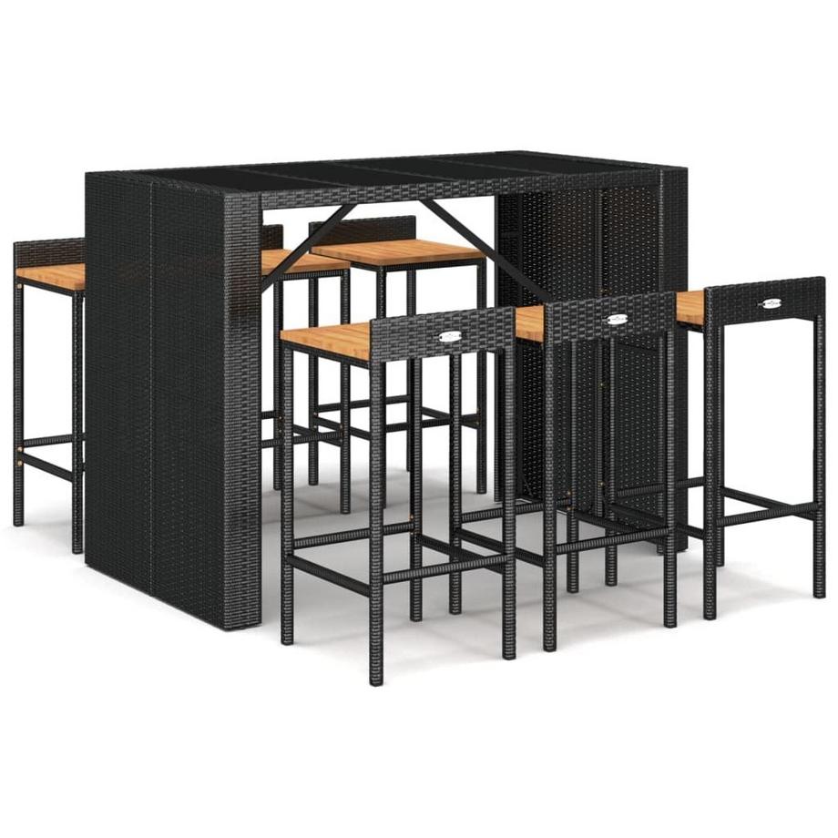 set bar da giardino Polirattan