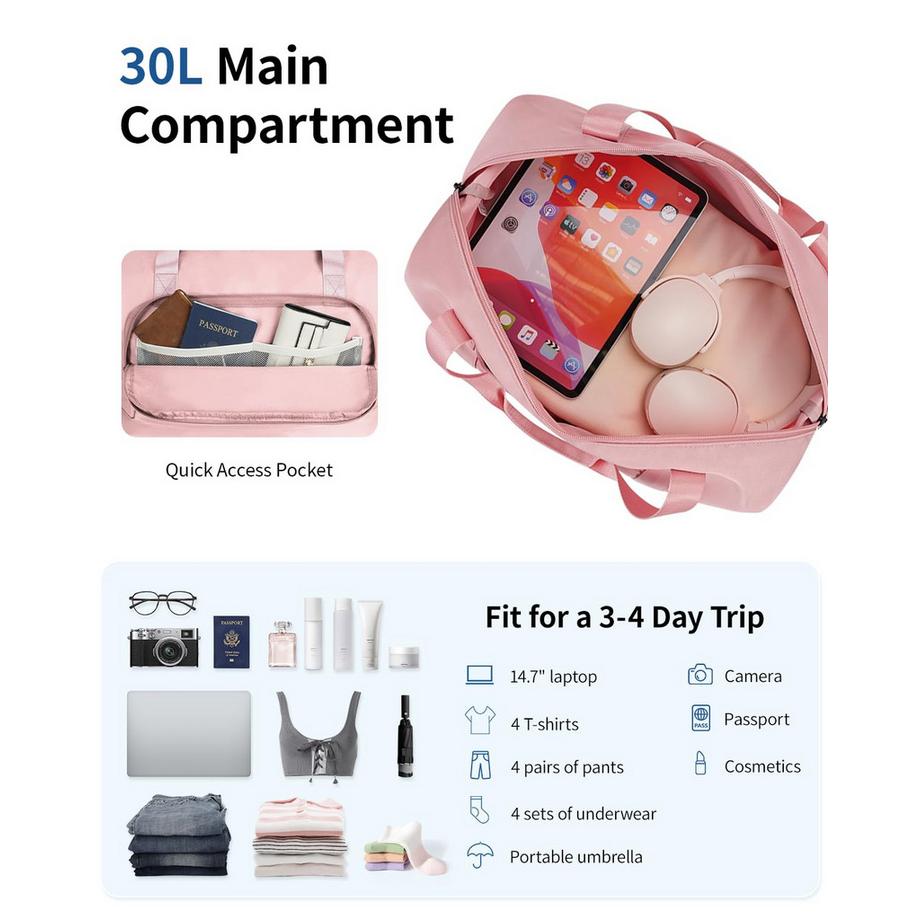 Only-bags.store Faltbare Handgepäcktasche für Untersitz im Flugzeug  