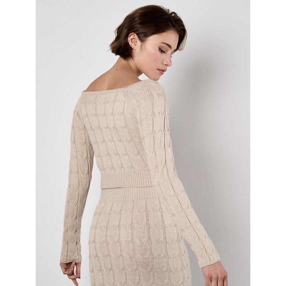 APRICOT Kurzer Kabelstrick Pullover  