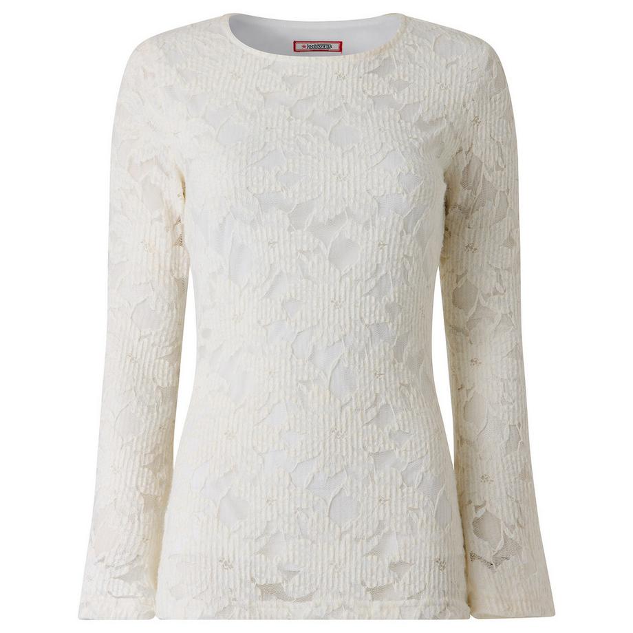 Joe Browns Henley en Dentelle Extensible Texturée à Manches Larges Esme  