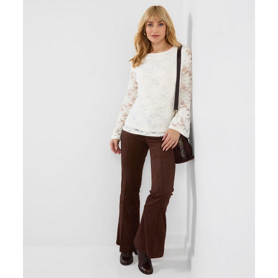 Joe Browns Henley en Dentelle Extensible Texturée à Manches Larges Esme  