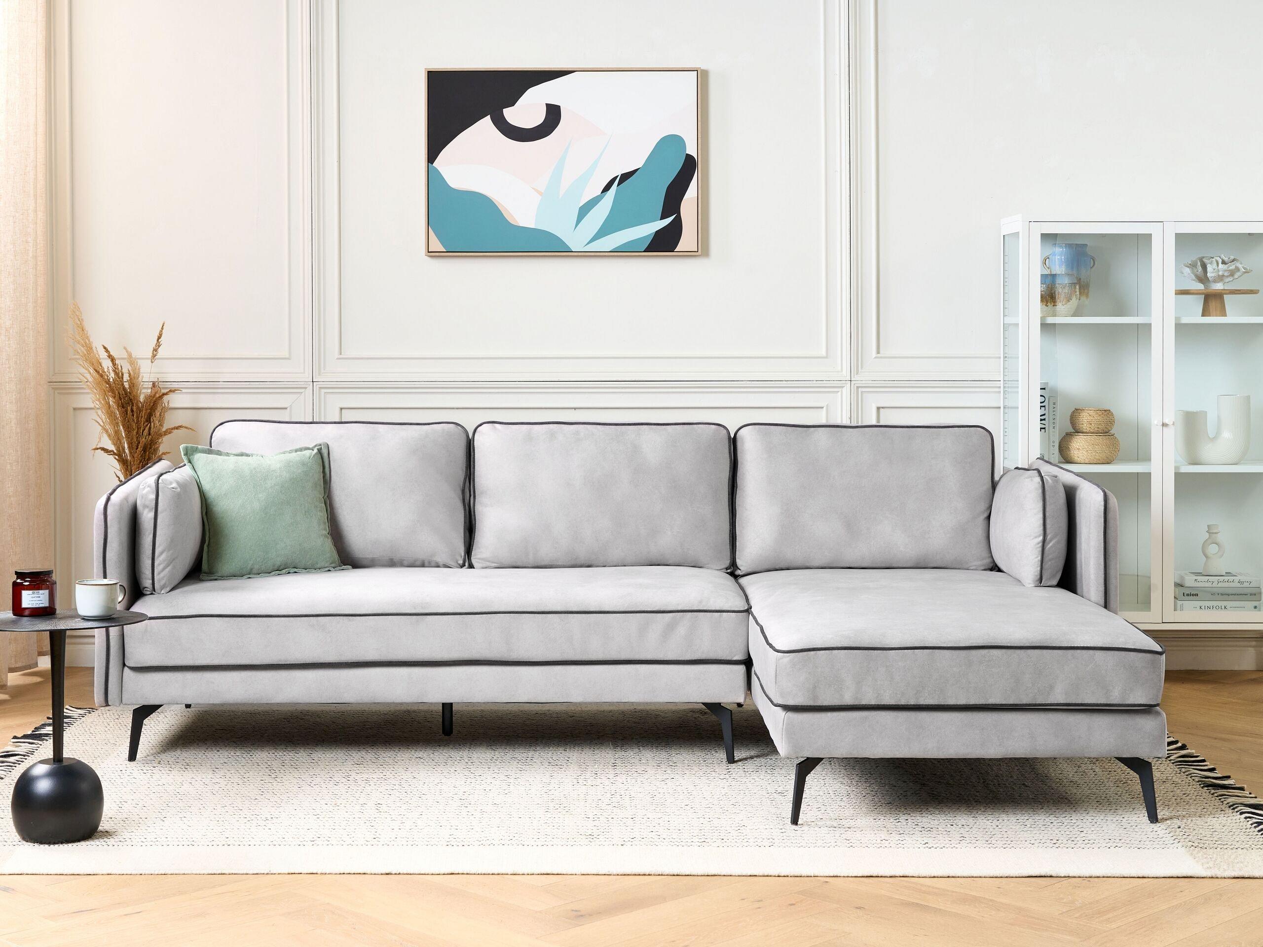 Beliani Ecksofa aus Samtstoff Modern ALTAN  