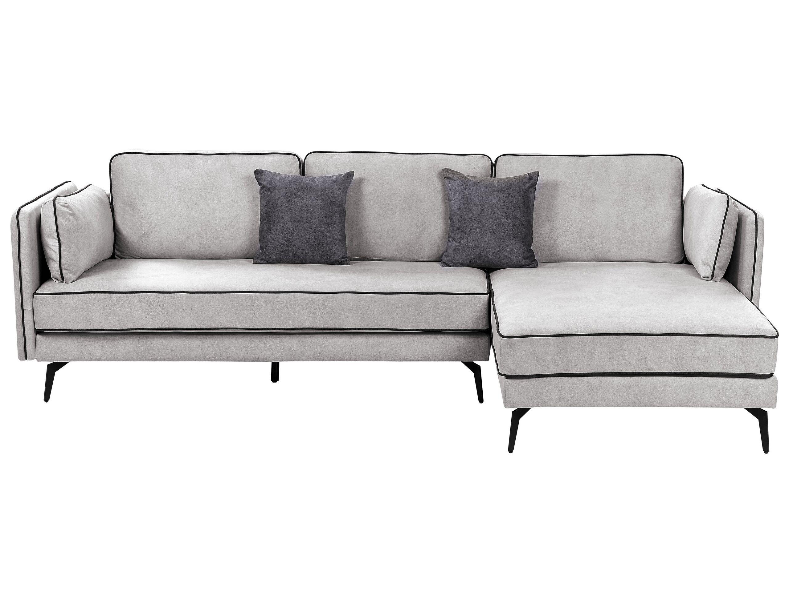 Beliani Ecksofa aus Samtstoff Modern ALTAN  