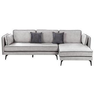 Beliani Ecksofa aus Samtstoff Modern ALTAN  