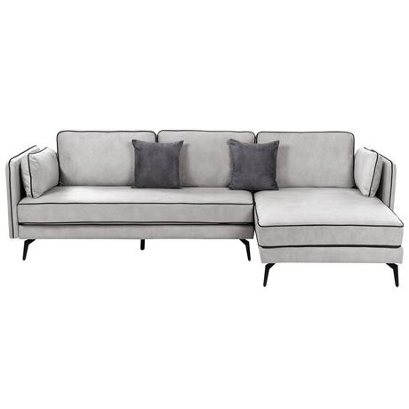 Beliani Ecksofa aus Samtstoff Modern ALTAN  